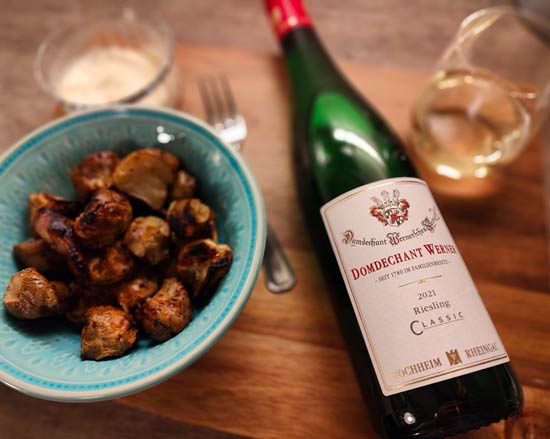 Maa-artisokkaa ja Domdechant Werner Riesling