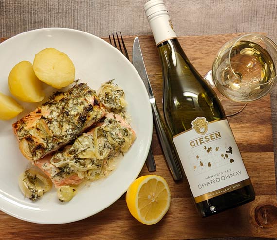 Smetanalohi ja Chardonnay