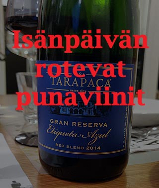 Isänpäivälahjaksi roteva Tarapacan punaviini