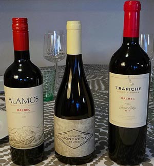 Alamos, Zuccardi Concreto ja Trapiche Malbec