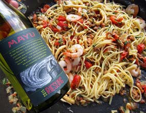 Mauy Riesling ja äyriäispasta