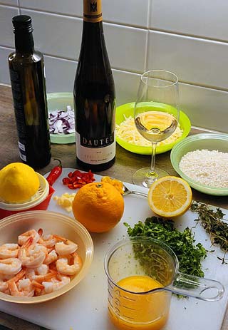 Dautel Riesling Bönningheimer Steingrüben Trocken 2015 ja ruuan valmistukseen käytetyt ainekset