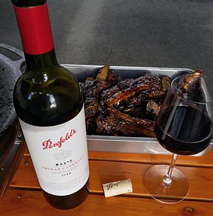 Naudan ribsejä ja Penfolds Max's Shiraz