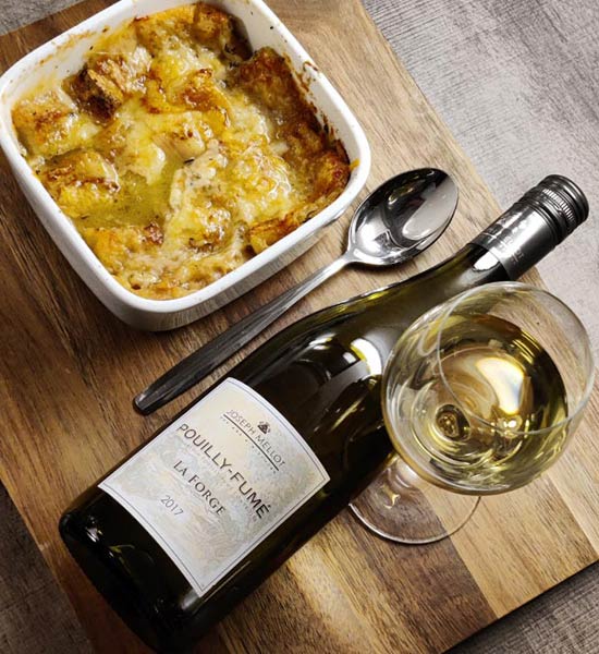 Ranskalainen sipulikeitto ja Pouilly-Fumé La Forge