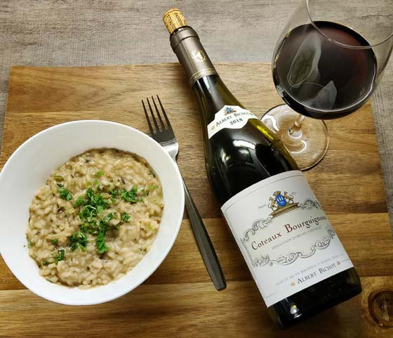 Tattirisotto ja Albert Bichot Coteaux Bourguignons