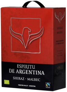 [kuva: Espíritu de Argentina Shiraz Malbec 2017 hanapakkaus(&copy; Alko)]