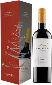 [kuva: Kaiken Reserve Malbec 2016 lahjapakkaus(&copy; Alko)]