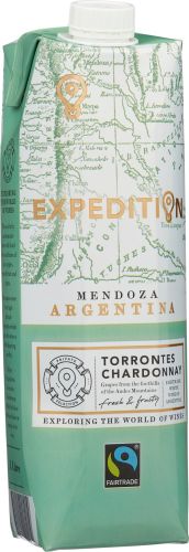 [kuva: Expedition Torrontés Chardonnay 2024 kartonkitölkki(&copy; Alko)]