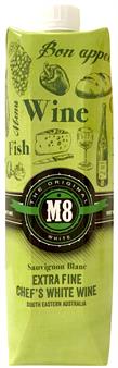 [kuva: The Original M8 Sauvignon Blanc 2023 kartonkitölkki(&copy; Alko)]