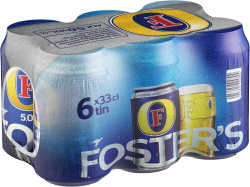 [kuva: Foster's 6-pack(&copy; Alko)]