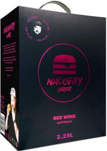 [kuva: Naughty Brgr Red Wine hanapakkaus(&copy; Alko)]