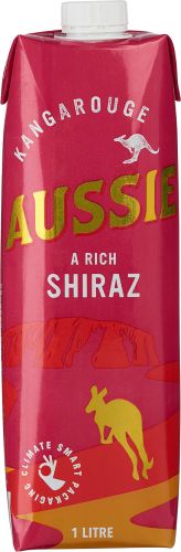[kuva: Aussie Kangarouge A Rich Shiraz kartonkitölkki(© Alko)]