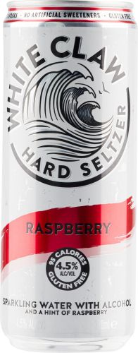 [kuva: White Claw Hard Seltzer Raspberry tölkki(&copy; Alko)]