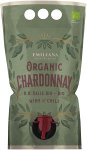 [kuva: Adobe Organic Chardonnay 2024 viinipussi(&copy; Alko)]