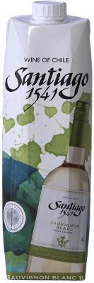 [kuva: Santiago 1541 Sauvignon Blanc 2018 kartonkitölkki(&copy; Alko)]