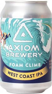 [kuva: Axiom Foam Climb West Coast IPA tölkki(&copy; Alko)]