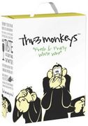 [kuva: Thr3 Monkeys Fresh & Fruity White Wine 2024 hanapakkaus]