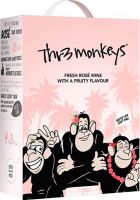 [kuva: Thr3 Monkeys Fresh & Fruity Rosé hanapakkaus]