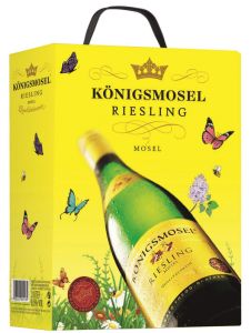 [kuva: Königsmosel Riesling 2023 hanapakkaus(&copy; Alko)]