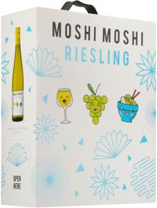 [kuva: Moshi Moshi Riesling 2024 hanapakkaus(&copy; Alko)]