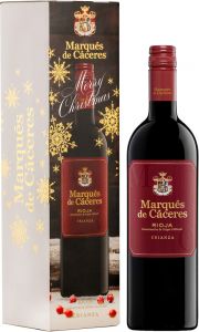 [kuva: Marqués de Cáceres Crianza 2014 lahjapakkaus(&copy; Alko)]