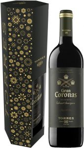 [kuva: Torres Gran Coronas Cabernet Sauvignon Reserva 2014 lahjapakkaus(&copy; Alko)]