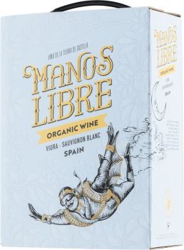 [kuva: Manos Libre Viura Sauvignon Blanc Organic 2022 hanapakkaus(&copy; Alko)]