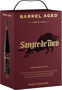 [kuva: Sangre de Toro Barrel Aged 2015 hanapakkaus(&copy; Alko)]