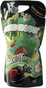 [kuva: Sunnywine Chardonnay 2018 viinipussi(&copy; Alko)]