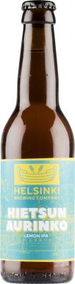 [kuva: Helsinki Brewing Hietsun Aurinko Lemon IPA(&copy; Alko)]