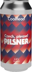 [kuva: CoolHead Czech Please! Pilsner tölkki]