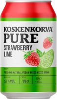 [kuva: Koskenkorva Pure Strawberry Lime tölkki]