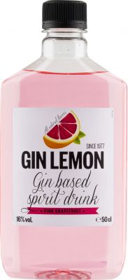 [kuva: Gin Lemon Pink Grapefruit muovipullo(&copy; Alko)]