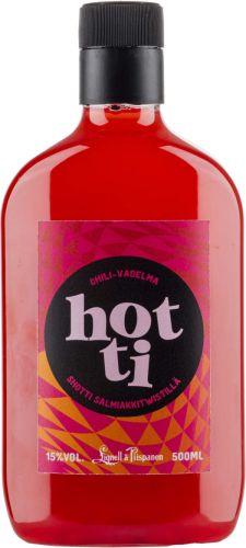 [kuva: Hotti Chili-Vadelma Shotti muovipullo(© Alko)]