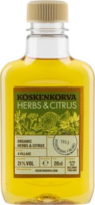 [kuva: Koskenkorva Herb & Citrus muovipullo(&copy; Alko)]