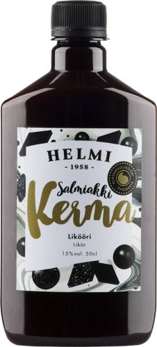 [kuva: Helmi Salmiakkikermalikööri muovipullo(© Alko)]