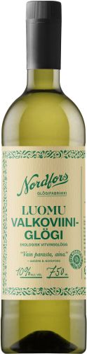 [kuva: Nordfors Luomu Valkoviiniglögi muovipullo(&copy; Alko)]