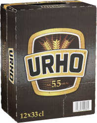 [kuva: Urho 5,5% 12-pack  tölkki 12 x 0,33 l(&copy; Alko)]