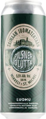 [kuva: Saimaan Pilsner Luomu tölkki(&copy; Alko)]