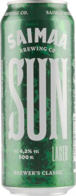 [kuva: Saimaa Sun Lager tölkki(&copy; Alko)]