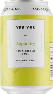 [kuva: Saimaa Yes Yes Apple Dry Non-Alc tölkki(&copy; Alko)]