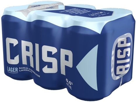 [kuva: Crisp Lager 6-pack tölkki(&copy; Alko)]