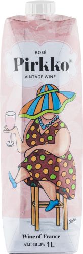 [kuva: Pirkko Rosé 2022 kartonkitölkki(&copy; Alko)]