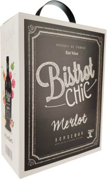 [kuva: Bistrot Chic Merlot 2019 hanapakkaus(&copy; Alko)]