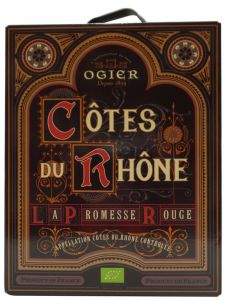 [kuva: Ogier Côtes du Rhône La Promesse Rouge 2016 hanapakkaus(&copy; Alko)]