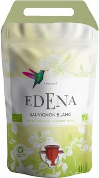 [kuva: Edêna Organic Sauvignon Blanc 2020 viinipussi(&copy; Alko)]