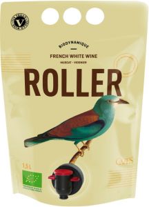 [kuva: Cazes Roller Muscat Viognier 2019 viinipussi(&copy; Alko)]