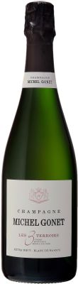 [kuva: Michel Gonet Les 3 Terroirs Blanc de Blanc Champagne Extra Brut 2019(&copy; Alko)]