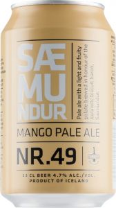 [kuva: Borg Saemundur Nr. 49 Mango Pale Ale tölkki(&copy; Alko)]