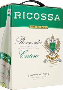 [kuva: Ricossa Cortese Chardonnay hanapakkaus(&copy; Alko)]